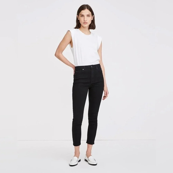 7 For All Mankind  B-Air High Waisted Ankle Jeans - Picture 1 of 8